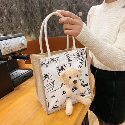 2025 New Winter Cute Bear Female Bag Cartoon Student Fashion Handbag