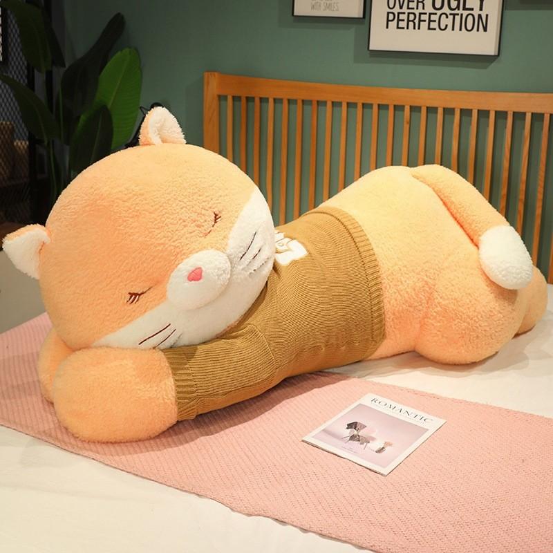 Plush Cat Sweater Toy Cushion Cartoon Stuffed Doll Room Decoration Gift Kids