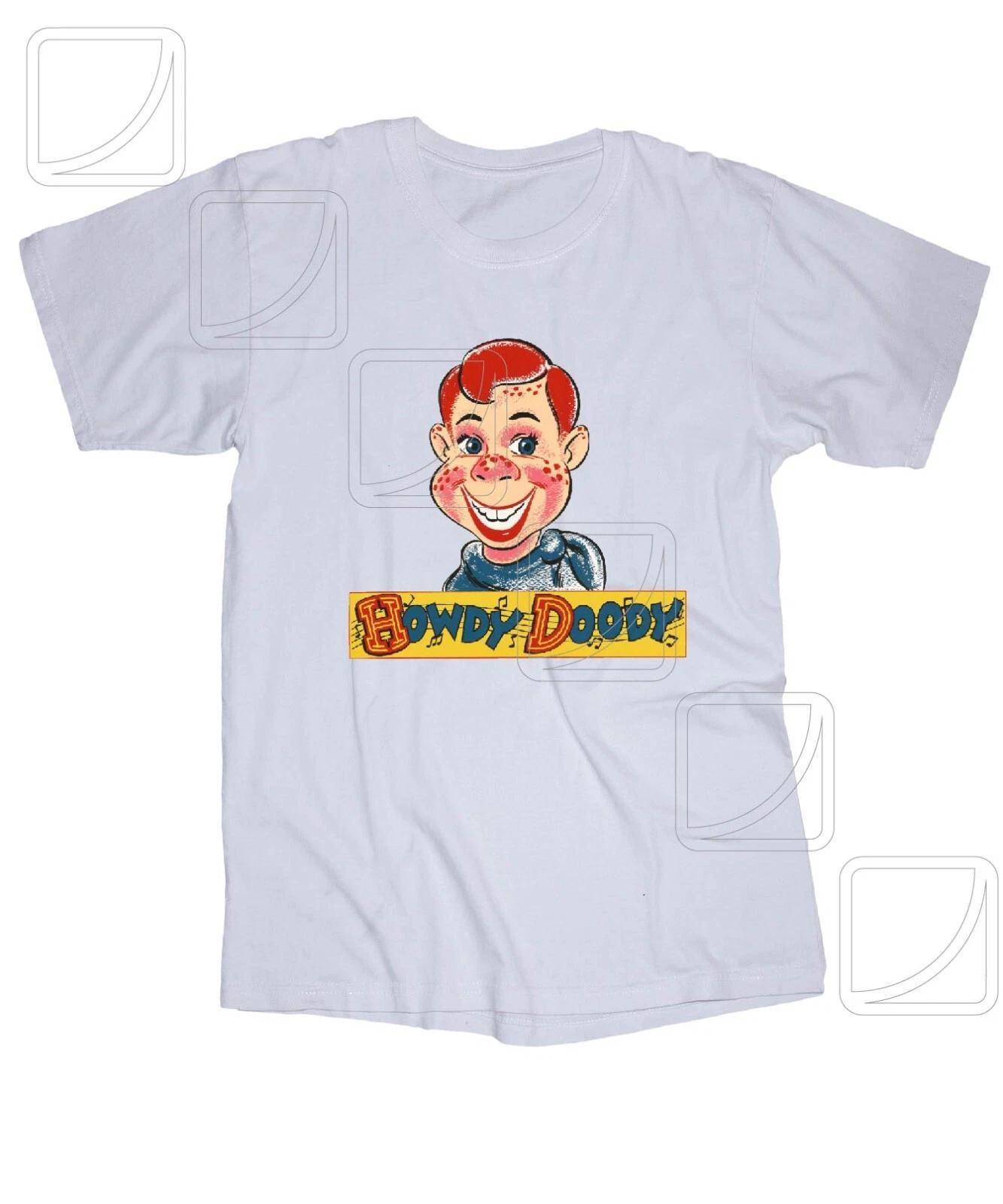 Howdy Doody TV show logo white T-shirt Western Frontier Puppet 2XL