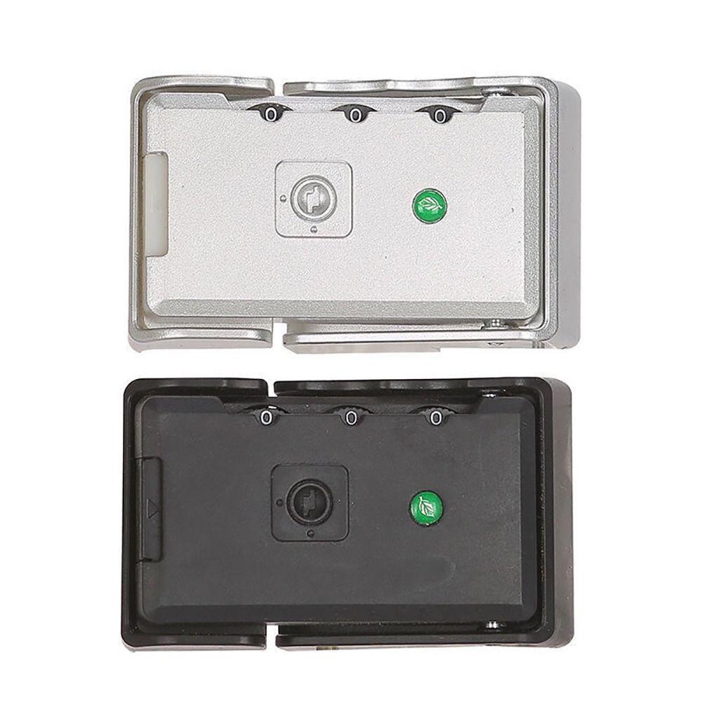 Černý Stříbrný Zámek Kufru Přezka Proti Krádeži 3místný Kombinační Zámek Odolný Zámek na Klíček Zavazadla