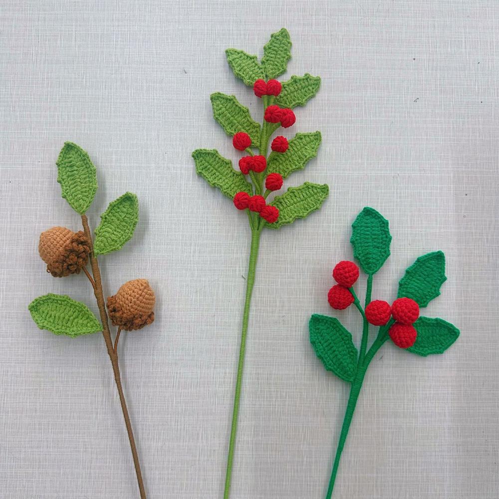 New Christmas Tree Branch Creative Crochet Plant Christmas Home Decoration Gift