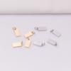 10pcs Color-Preserving 14K Gold-Wrapped Small Square Brand Pendant Jewelry Diy Accessories Necklace Bracelet Laser Engraving Letter Pattern Lettering