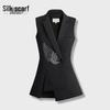 Women's Elegant Embroidered Lapel Vest