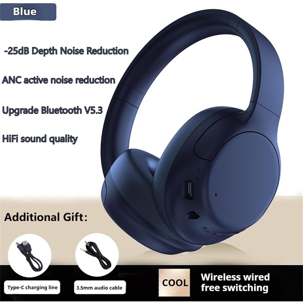 Wireless Bluetooth Earphones with Cable/wireless, Noise Cancelling,Lightweight, Comfortable and Foldable, Bluetooth 5.3, Wireless Gaming Earphones