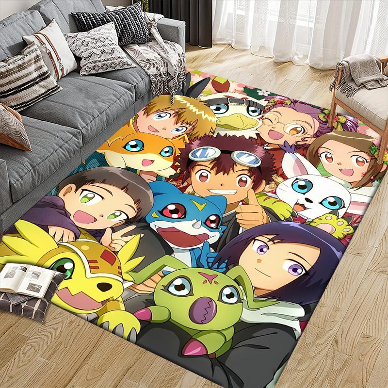 Digimon Classic Series Collection Area Rug, Digimon Fan Soft Carpet, Perfect Gift.chl