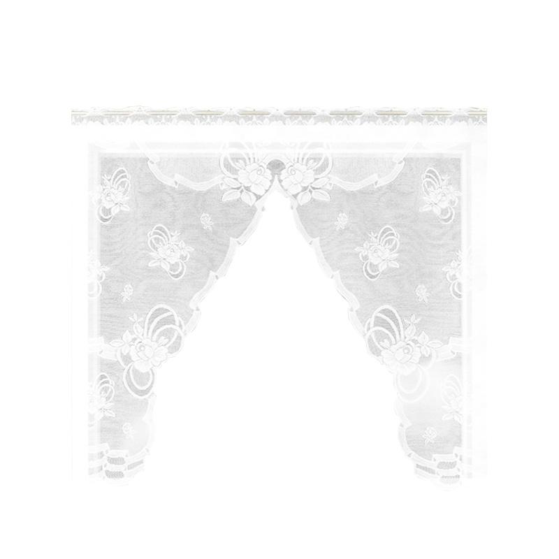 

1PC Window Curtain Tulle Arcuated Valance Curtain Living Room Drapes Lace Door Curtains Kitchen Door Partition Screen Pastoral