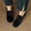 Fashion NEW Spring/Autumn Women Pumps Square Toe Strange Heel Shoes Genuine Leather Shoes for Women Horsehair Lace-up Soft Women Shoes