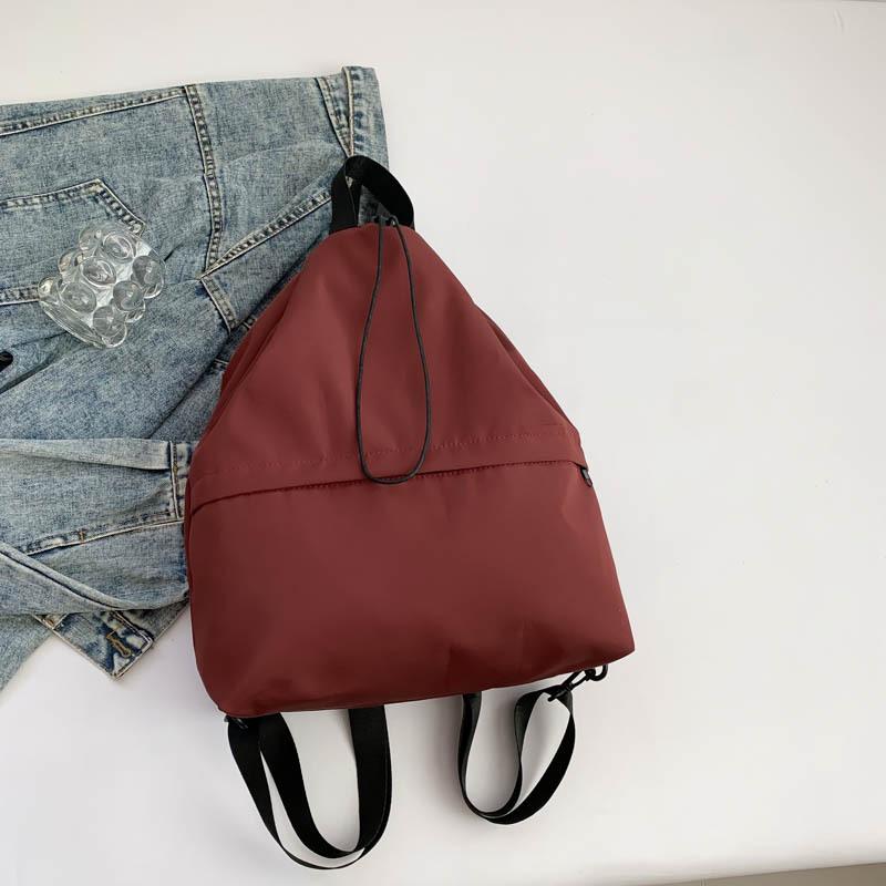 

2025 новый рюкзак со шнурком для мужчин и женщин, легкий складной рюкзак для путешествий, устойчивый к брызгам воды красный