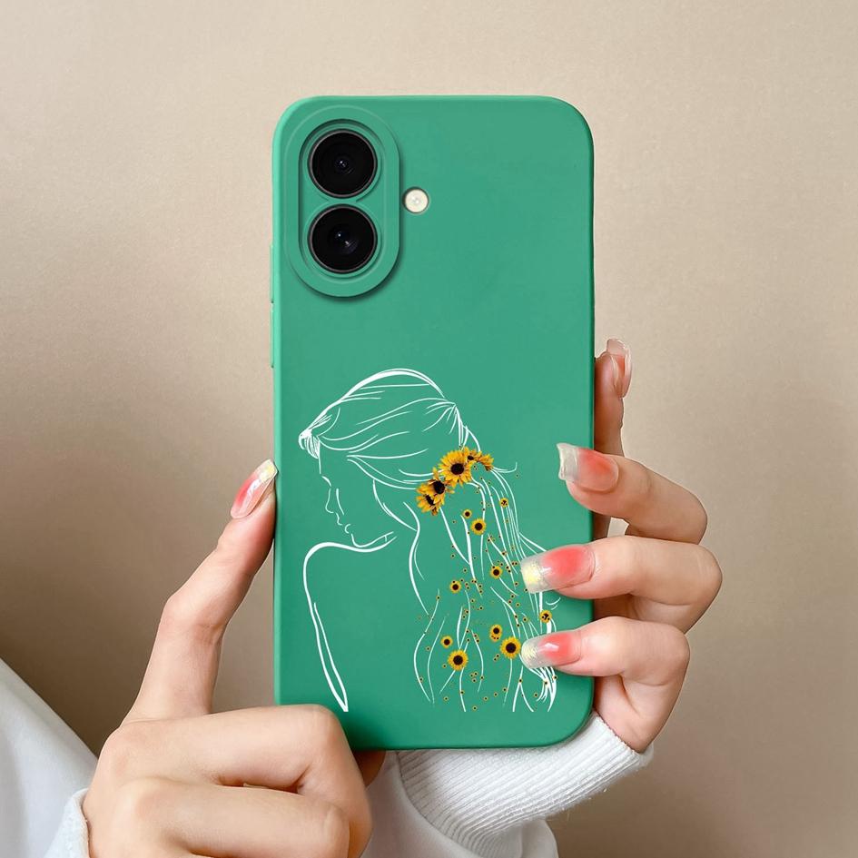 Aesthetic Phone Cover For Apple iPhone 16 Pro 16plus 16promax Fashion Cool Girl Boy Soft Liquid Silicone High Quality Super Shockproof For iPhone Capa