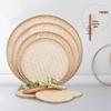 Harvest Festival Round Bamboo Decorative Tray