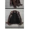 Chinesische Größe Herren schwere Motorradjacke aus natürlichem Rindsleder Oberschicht lässig Vintage Retro Moto Anzug Ledermantel Winter