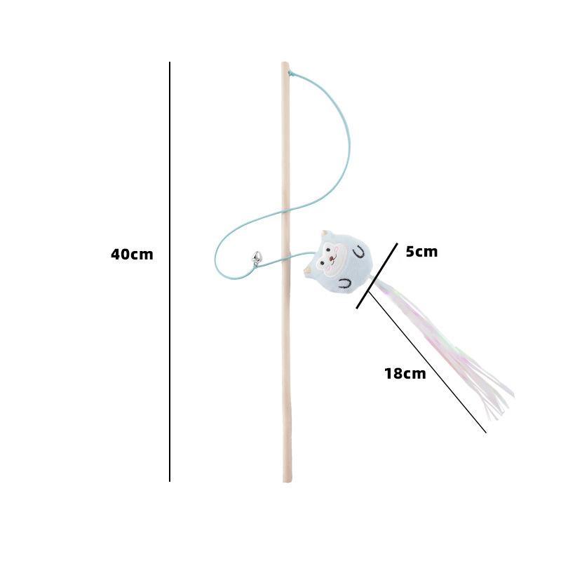 Cat Wand Toy Set, Interactive Cat Teaser Wands with Cute Mouse Designs, Equipped with Bells To Captivate Your Cat’s Attention