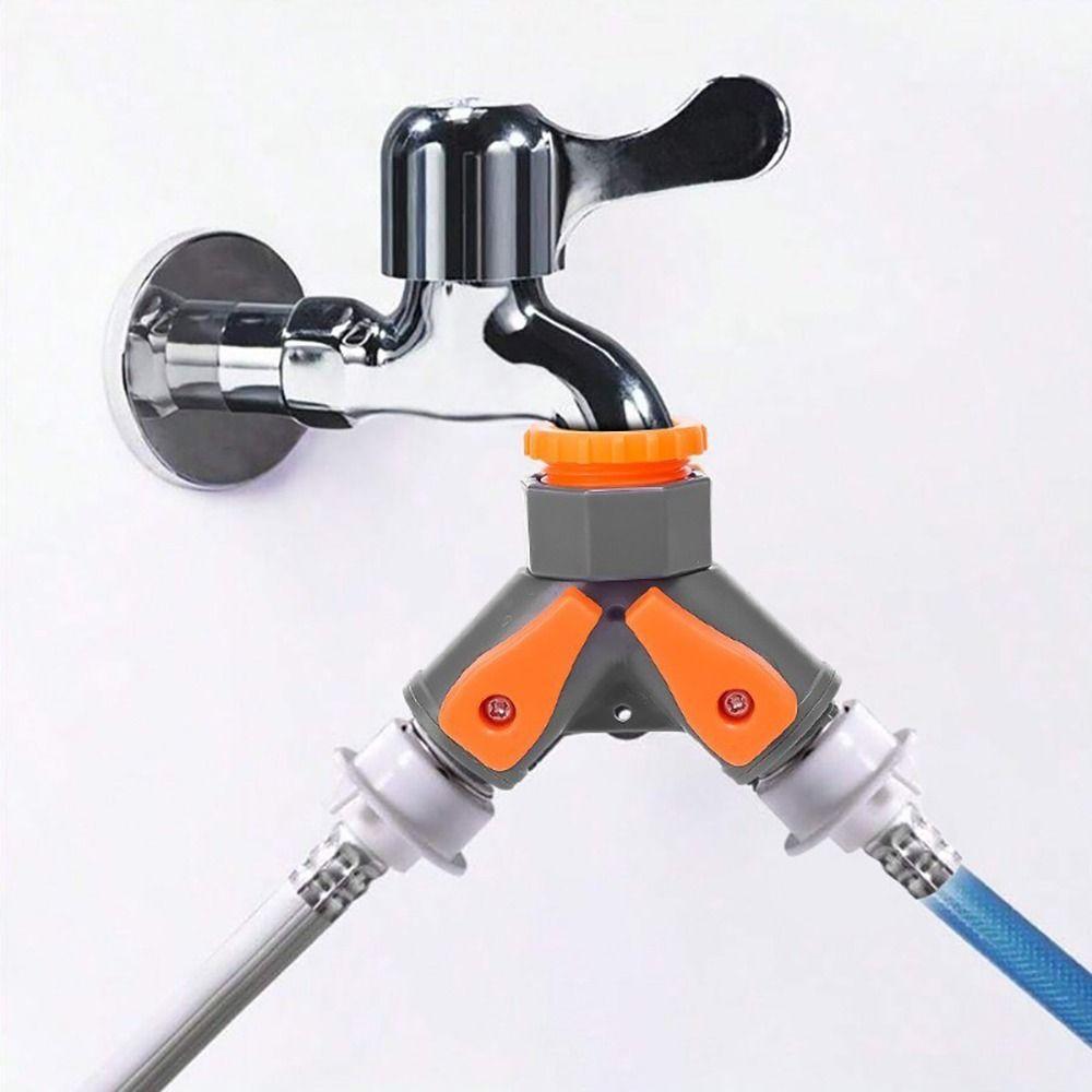 1Pcs Water Splitter Tee Connector Pipe Fittings Y-Type Irrigation Valve New Faucet Hose Tap
