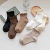 Socks With Ruffles NEW Spring And Summer Thin Style  Women's Socks Solar System Jk Cute Socks Ventilate Solid Color Casual Socks