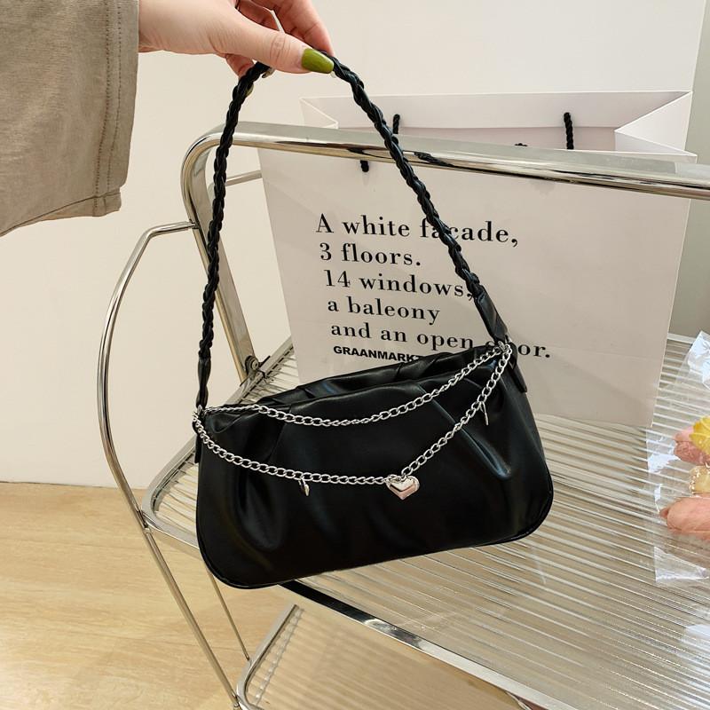 

Модная уличная сумка под мышку 2023 Лето Новая женская сумка Модная простая сумка через плечо чёрный