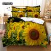 Beautiful SunFlower Bedding Set Duvet Cover Set 3d Bedding Digital Printing Bed Linen Queen Size Bedding Set Fashion Design
