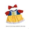 2Pcs Dolls Dress Suit with Bow Tie Hair Clip for 38cm Children's Gifts A