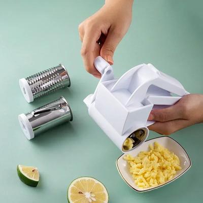 Kuchyňské potřeby 1 a 3 v 1 Plast Ručně zalomený rotační hoblík na sýr kreativní struhadlo na sýr Multifunkční struhadlo na sýr