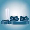 3 in 1 Dogs Feeder Cat Food Water Bowl No-Spill Feeder Bowl Water Bottle