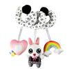 Newborns Spiral Hanging Activity Stroller Toy Baby Carseat Toy Black & White Lion Koala Rattle  for Crib Mobile Sensory Toy Gift