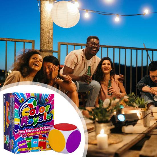 Fast-paced Card Game with Foam Ball Kids Adults Family Party Night Color Matching Game