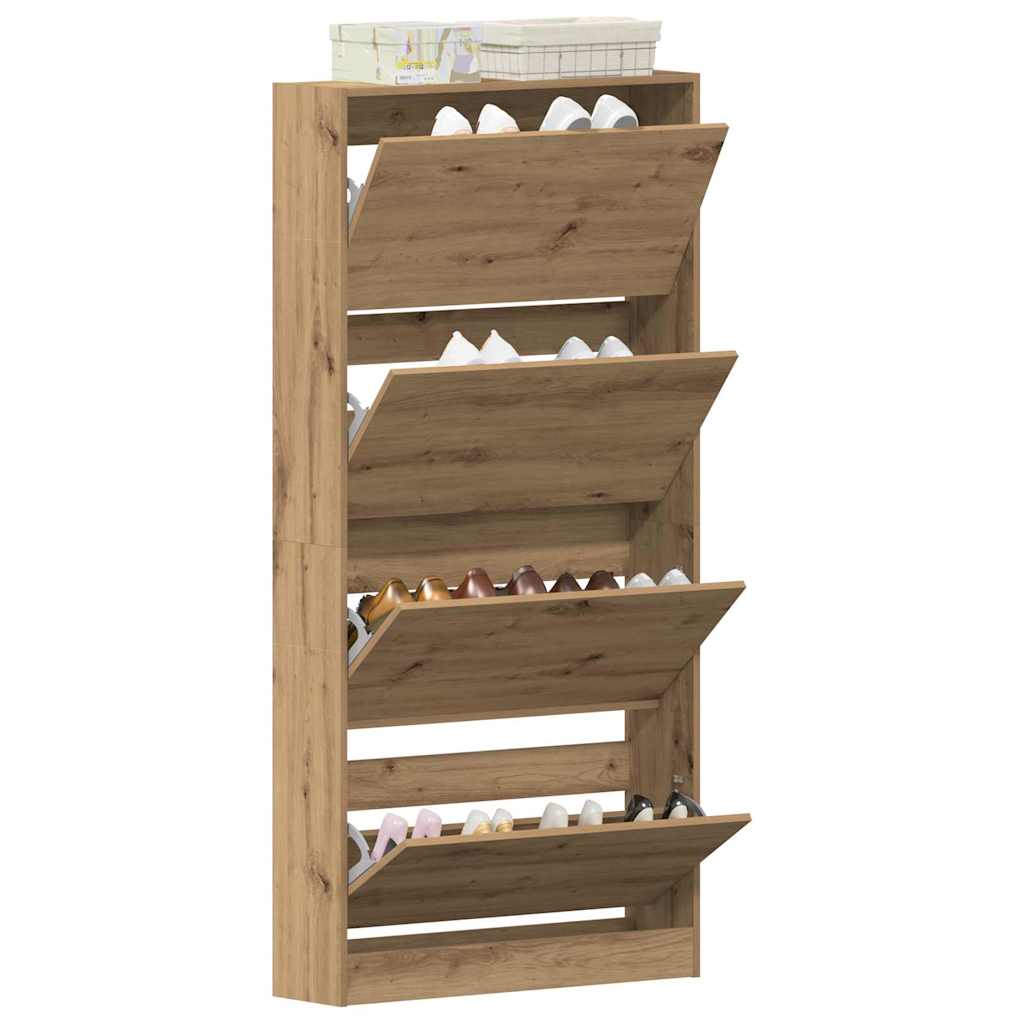 Shoe Cabinet Artisan Oak 80 x 21 x 163.5 cm Particleboard