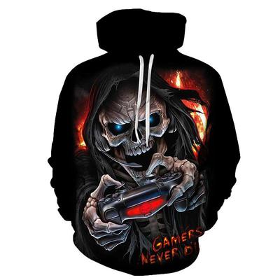 Herren-Hoodie mit 3D-Druck, Horror-Thema-Hoodie, modische Herbst- und Winter-Herrensportbekleidung