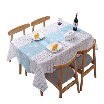 Home Tablecloth, Anti-scalding, Waterproof, Oil-proof, No-wash PVC Plaid Coffee Table Table Mat, Dormitory Tablecloth