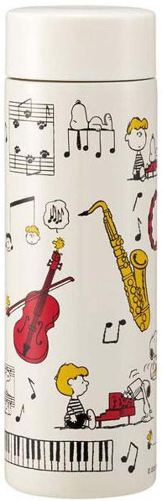 Skater Snoopy Orchestra 350ml Stainless Steel Water Bottle Ultra-Lightweight STYL4-A