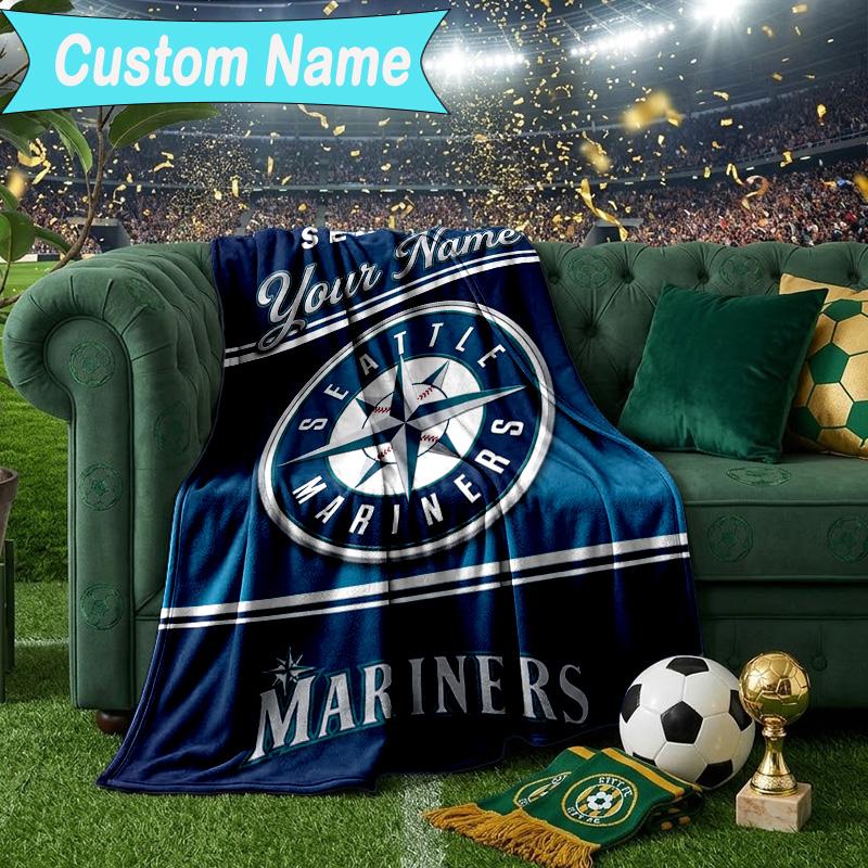 Custom Name Blanket Seattle Logo Blanket Bedding Blanket for Travel, Camping, Living Rooms, Offices, Sofas, Fan Christmas gift