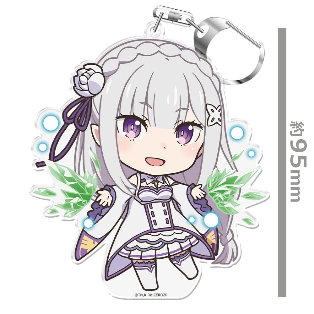 Starting Life in Another World Keychain Emilia ReZero - Punikore! (with stand) ver.2