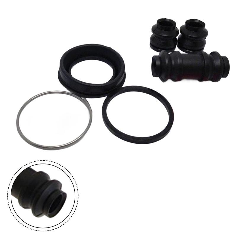 Brake Repair Shop Black Rear Brake Seal Kit Caliper Gasket Replacement Installation Easy To Install Non-deformation