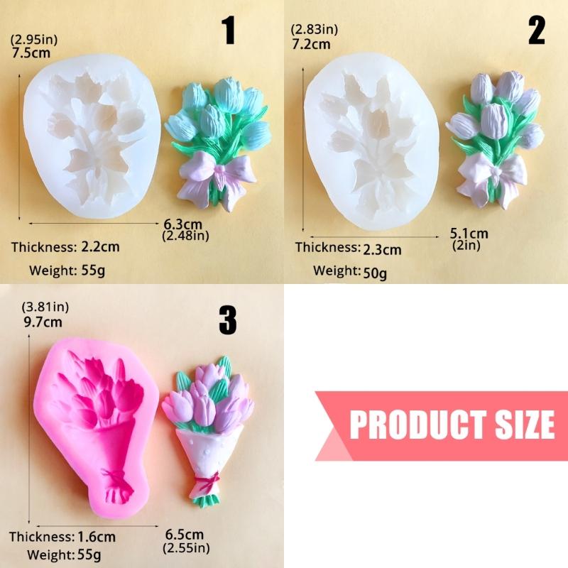 Buchete de Flori Matrițe de Silicon pentru Lumânări pentru Realizarea Rășinii Epoxidice Lumânare Săpun Decorare Tort Fondant Ciocolată