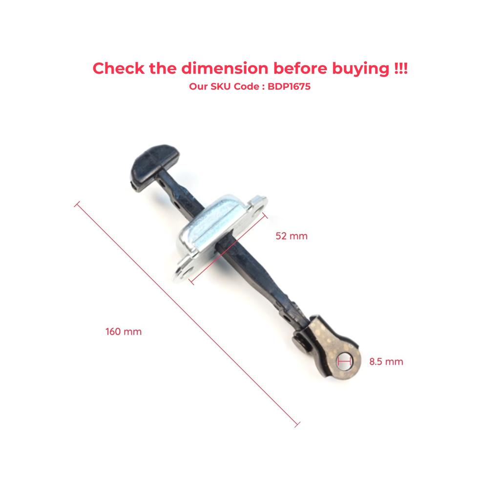 EDP1675-1 2 Pieces Front Door Hinge Brake Stop Check Assy Limiter Strap for Mitsubishi L200 Triton MK4 KA KB 2004-2018 Pajero Sport MK2 KH KG 5702A080