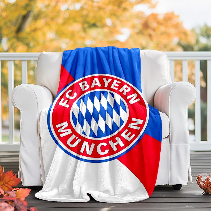 1pc B-Bayern Munich (4) Theme Blanket - Digital Print, Polyester, Cozy for All Seasons, Perfect for Outdoor, and Travel