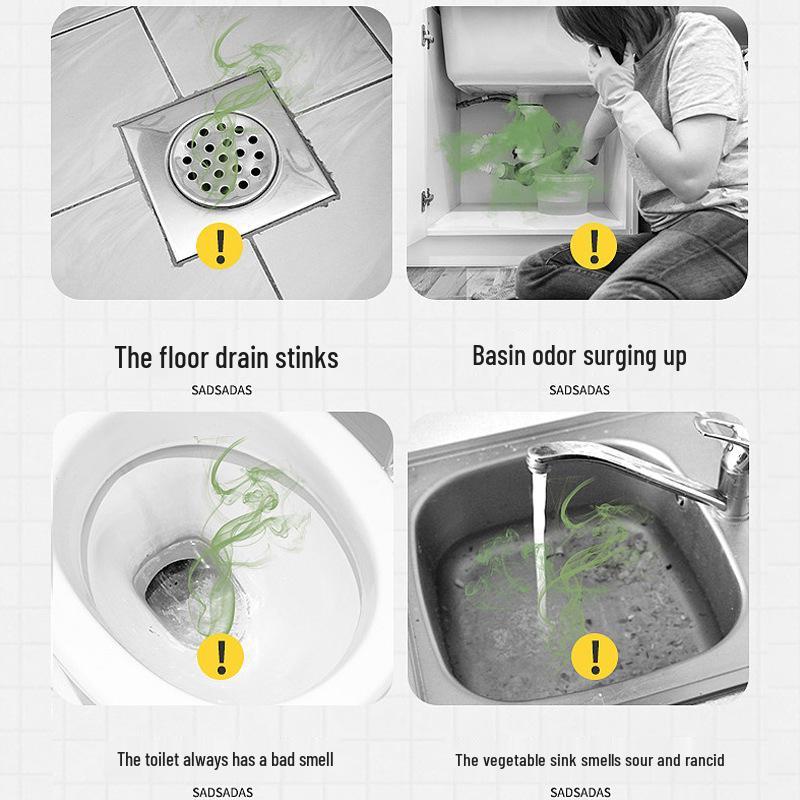 Sewer Backflow Odor Eliminator: Toilet, Bathroom, & Kitchen Deodorizer