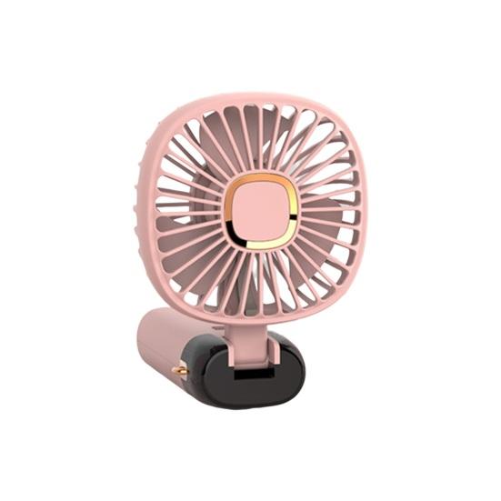 Portable Handheld Fan with Digital Display 90-degree Adjustable 5 Speeds Low Noise Foldable Design Personal Fan