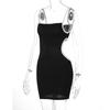 Elegant Bodycon Sexy Women's Dress for Women 2022  Hollow Out Party Club Mini Dresses Woman Robe Femme Ladies Vestidos Mujer