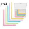 L-shaped Ruler Set Paper Crafting Alignment Guides with Storage Case, 5 Pcs Color-Coded L-Shaped Framing Spacer Spacers Size Tabs for Card Making,