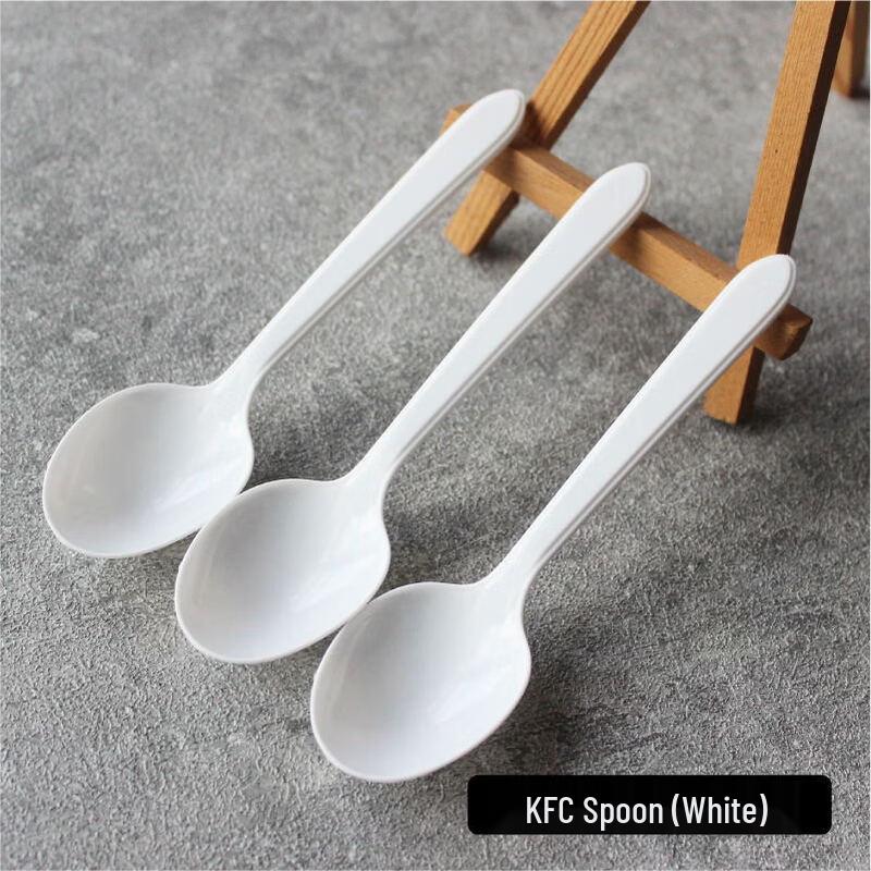

Lantuan Disposable White Plastic Spoons