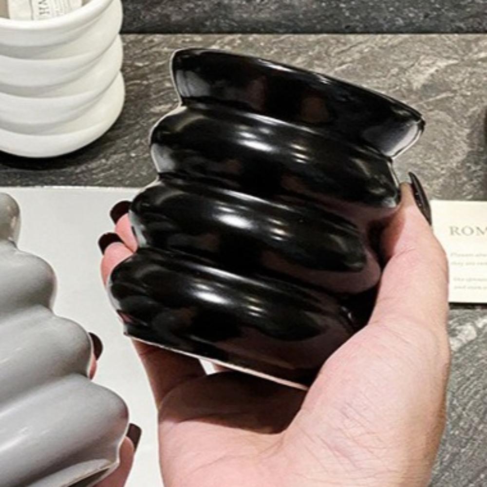Creativity Circle Gargle Cup Ceramics Toothbrush Holder Minimalist Couple's Cup Home Bathroom Supplies Bathroom Accessories Gift