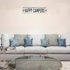 1pc Vintage Metal Sign "Happy Campers" 3.94" X 15.75"  Classic Decor for Indoors and Outdoors Home Road Trip and Holiday Decor