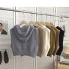 Women's Hooded Knitted Vest Autumn and Winter Zipper Cardigan Sweater Vest Top
