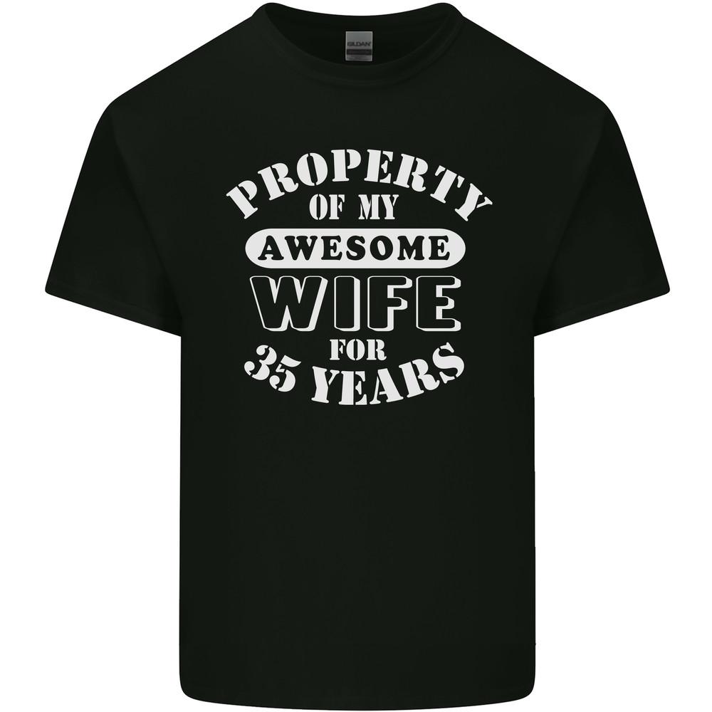 35 Year Wedding Anniversary 35th Funny Wife Mens Light Cotton T-Shirt