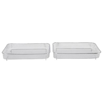 2 Stück Frittierkorb-Tablett Passend für Bravo XL Fritteusen-Toaster-Ofenkorb-Zubehör für Pommes Frites Tiefgekühlt