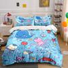 Cute Ocean Animals Pattern Bedding Duvet Cover Set  (1*Duvet Cover 2*Pillowcases, without duvet insert)