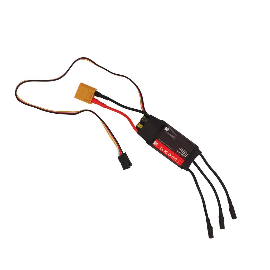 20A ESC Electronic Speed Controller 20A RC Brushless Motor Electric Speed Controller for Fixed Wing