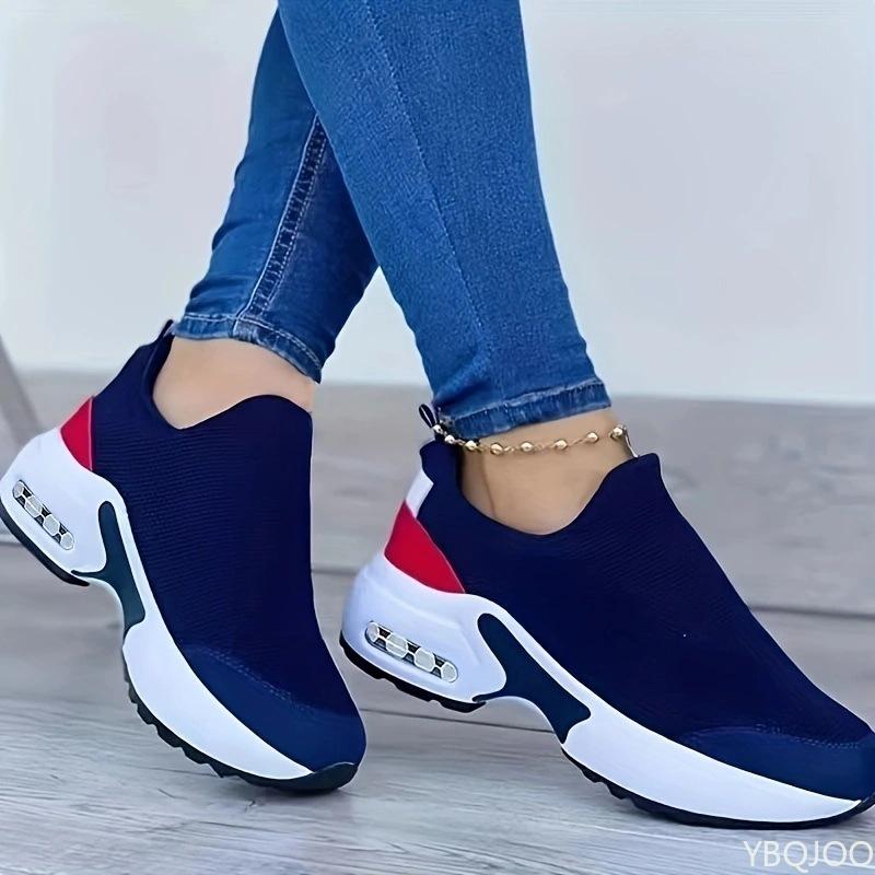 Large Size Spring and Autumn Fashion New Comfortable Casual Women's Sports Shoes Shallow Mouth Low Top Thick Soled Women's Shoes