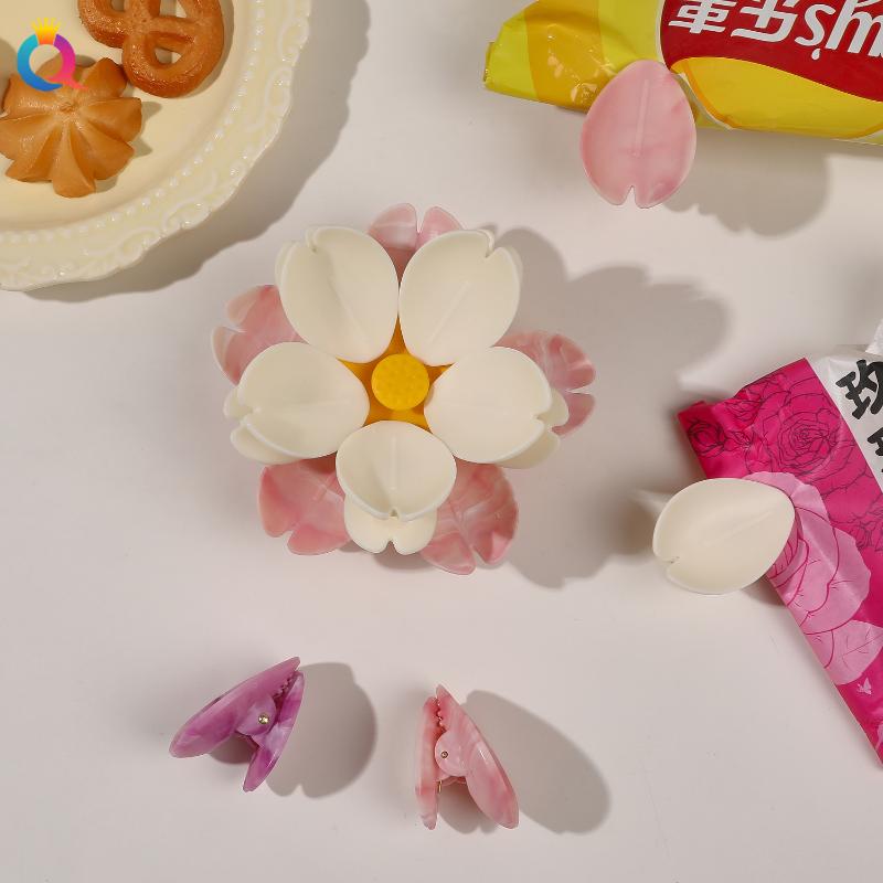 1 Set Magnetic Refrigerator Household Snack Single/Double Layer Fixed Tongs 5/10 Petals Food Creative Lotus Sealing Clip