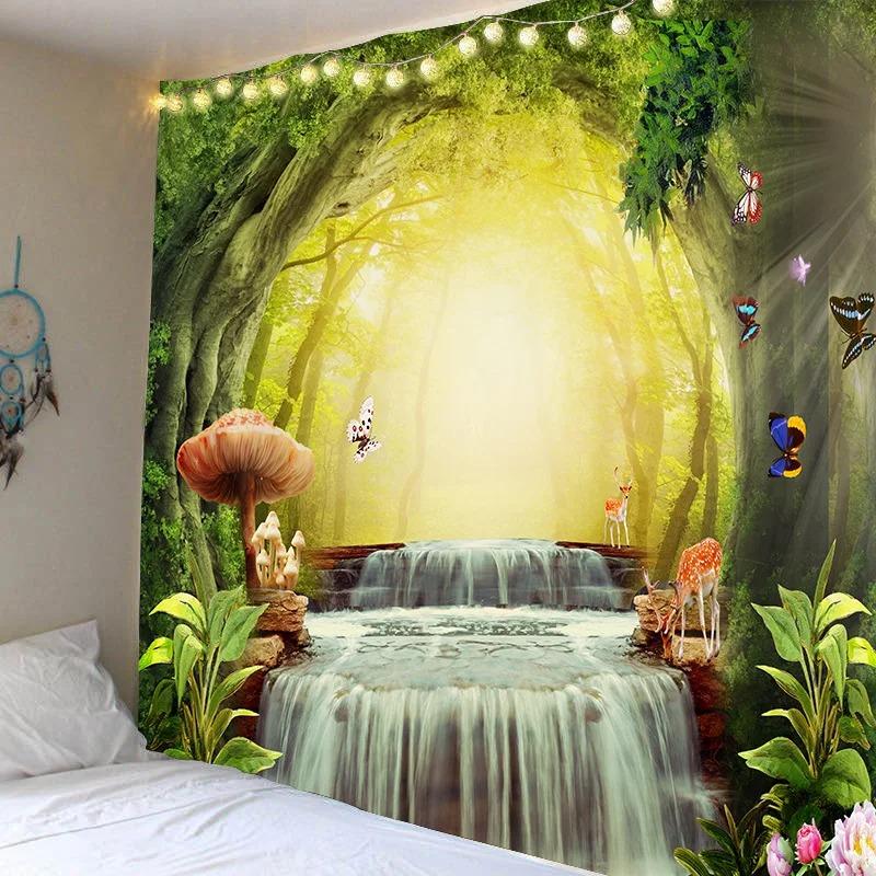 Sun Sunset Sea Pattern House Bedroom Ocean Tapestry Home Decoration Living Room Dormitory Wall Background Hanging Cloth